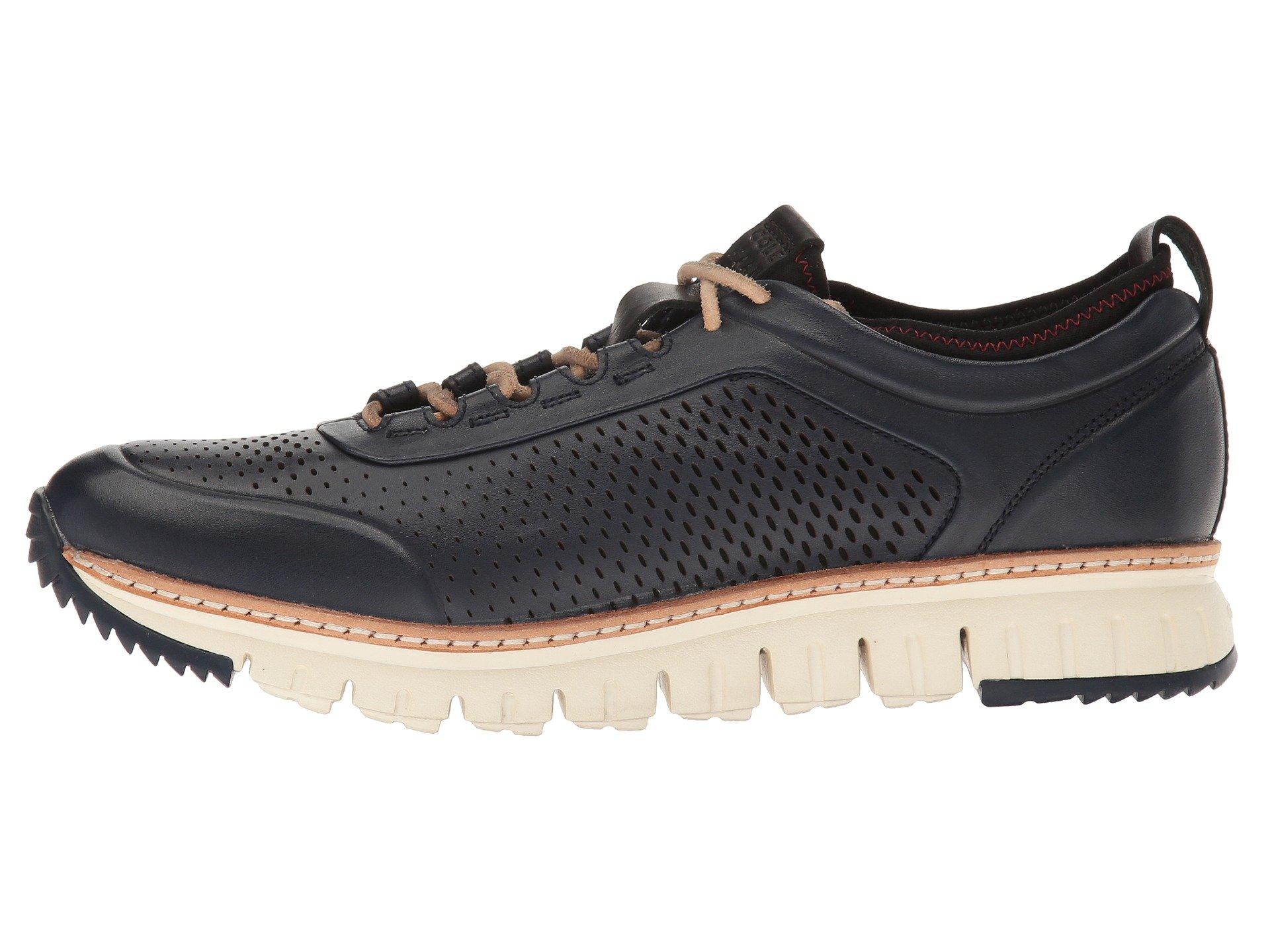 zerogrand perforated leather sneakers